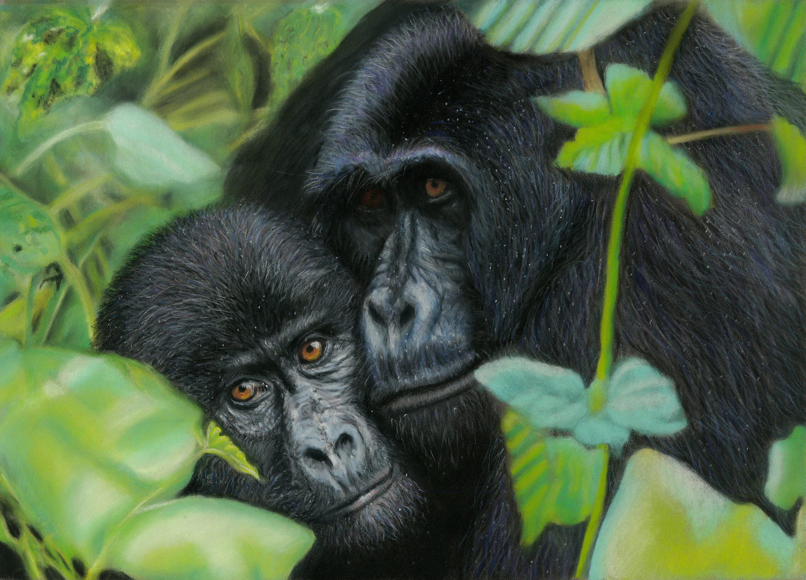 Primal Love 24x32 Pastels 01-2021